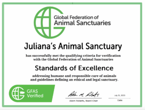 Global Federation of Animal Sancturies Certificate